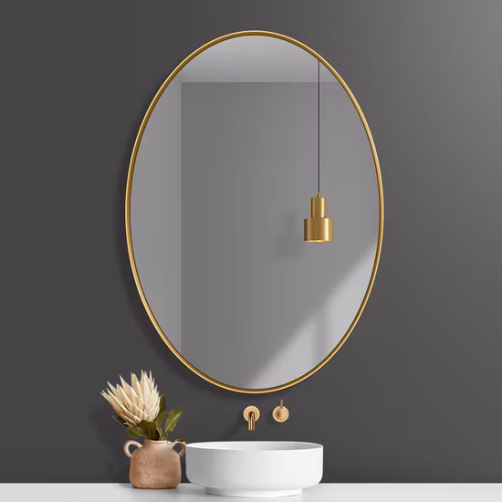 Precio de fábrica Espejo de aluminio decorativo de forma irregular Baño de vidrio Espejo de maquillaje